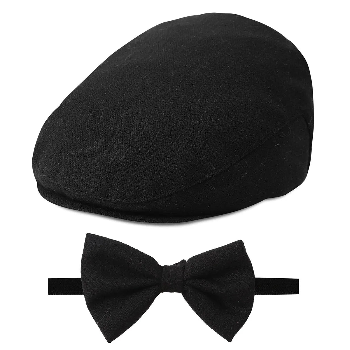 Chapeau pour bébé, casquette pour enfants, accessoire de baptême d'anniversaire pour nouveau-né, béret de chauffeur Vintage avec nœud papillon