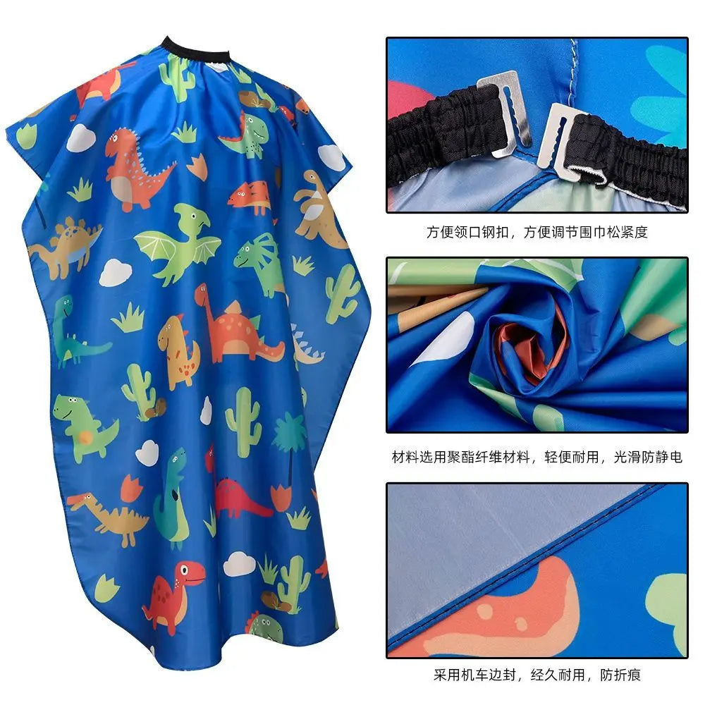 Cape de barbier professionnelle pour enfants, accessoires durables, cape de coupe de cheveux mignonne, imperméable, salon de coiffure