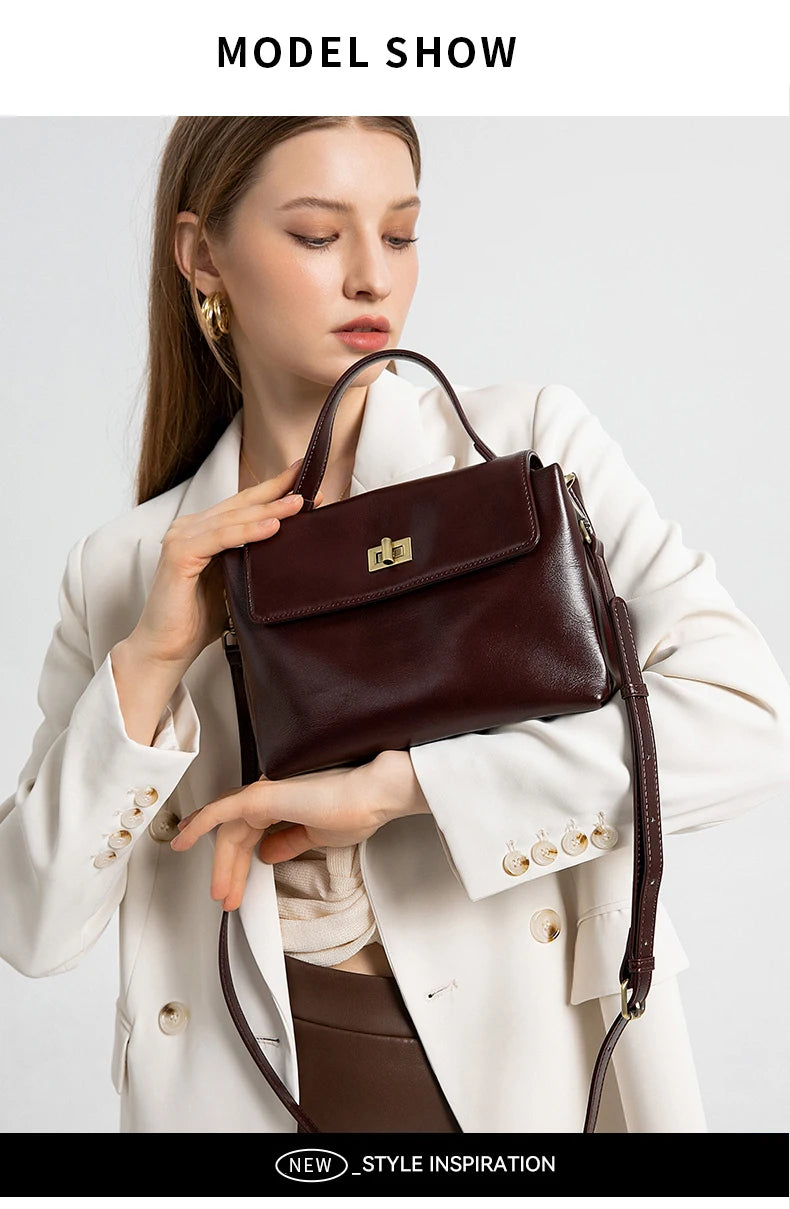 Sac fourre-tout en cuir de vachette véritable pour femme, sac à main en cuir souple pour femme, sacs à bandoulière à la mode, designer de luxe, initié féminin