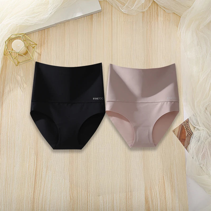 2 pièces/ensemble culottes taille haute femmes corps sous-vêtements amincissants respirant slips confortables slips solides Lingerie respirante