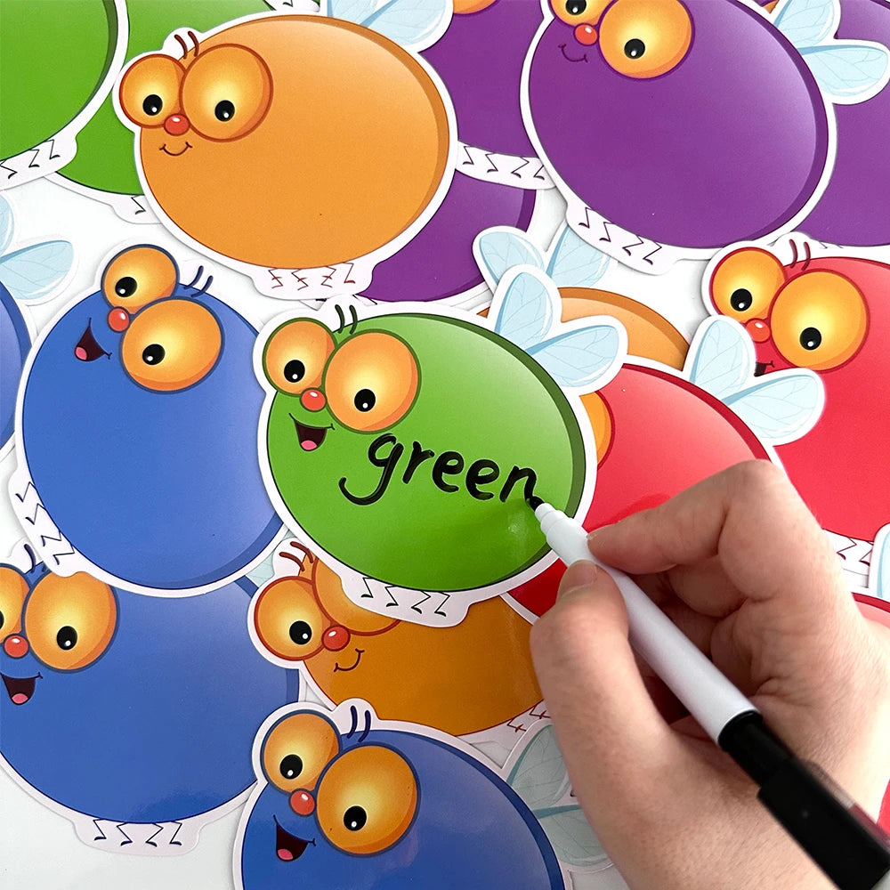 Cartes volantes effaçables à sec, cartes vierges, jeu Swat pour la maternelle, jouets éducatifs Montessori, carte d'apprentissage DIY, outils pédagogiques