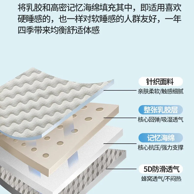 Matelas de lit Tatami pliable en Latex tricoté de qualité supérieure, pour dortoir d'étudiants, chambre à coucher, tapis de protection pour la maison