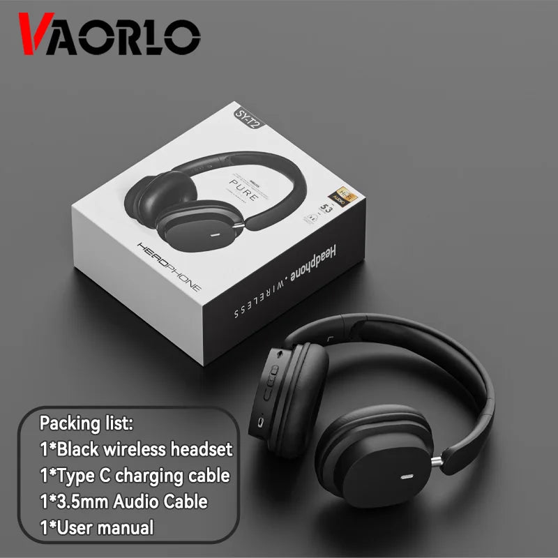 Casque sans fil Bluetooth 5.3 à la mode, casque stéréo HIFI portable supra-auriculaire, casque d'affaires, écouteurs de jeu à faible latence, prise en charge de la connexion 3,5 mm et de la lecture de cartes TF