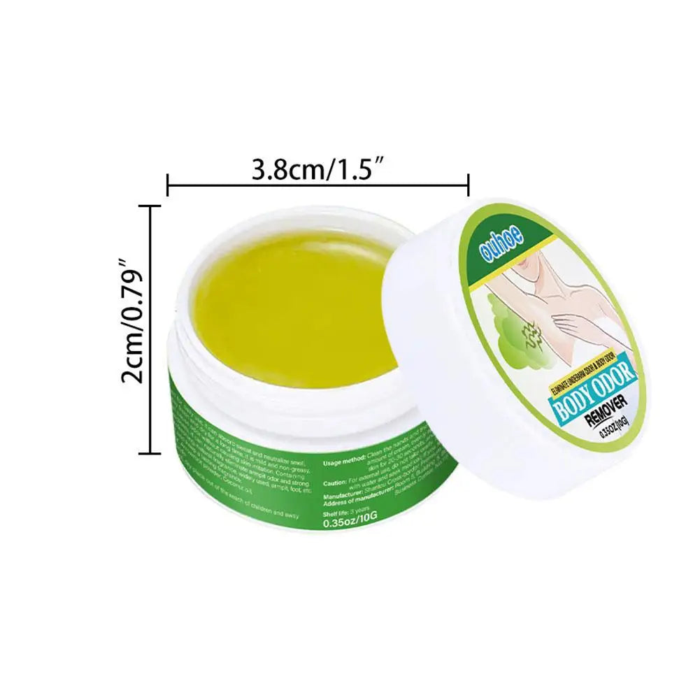 Baume éliminateur d'odeurs sous les bras, crème Anti-transpiration et déodorante pour le corps, fraîcheur longue durée, soin hydratant pour les aisselles, 10g