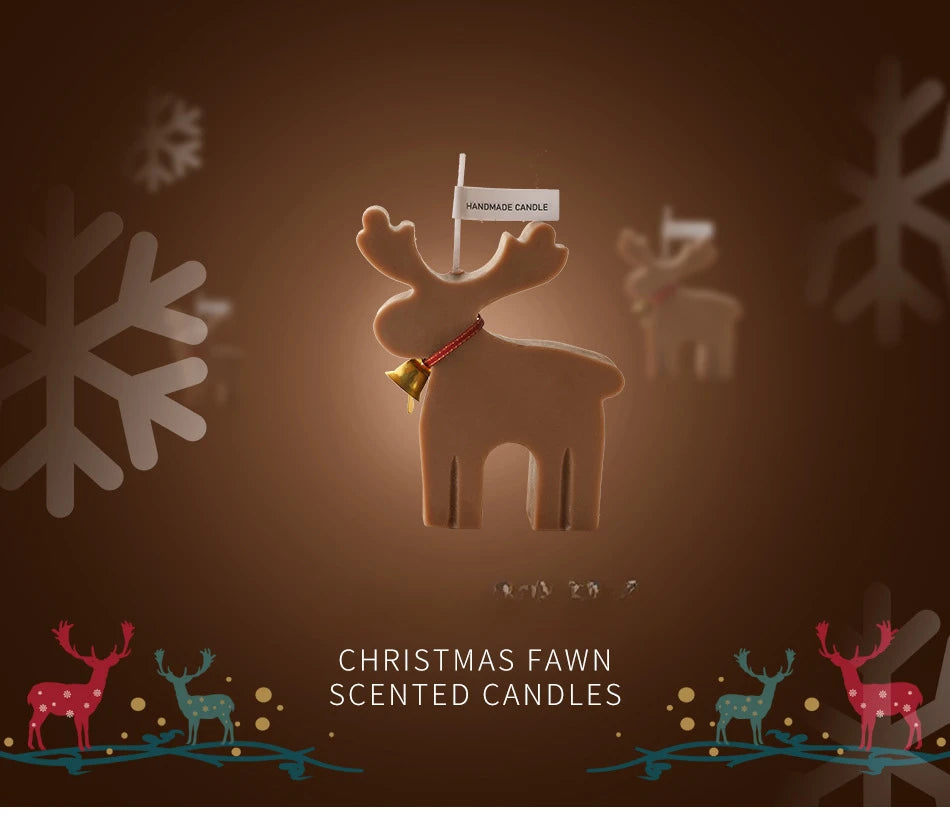 Christmas candles, scented deer candles, home decoration, scented candles, Merry Christmas, giving a festive gift for the home, New Year's