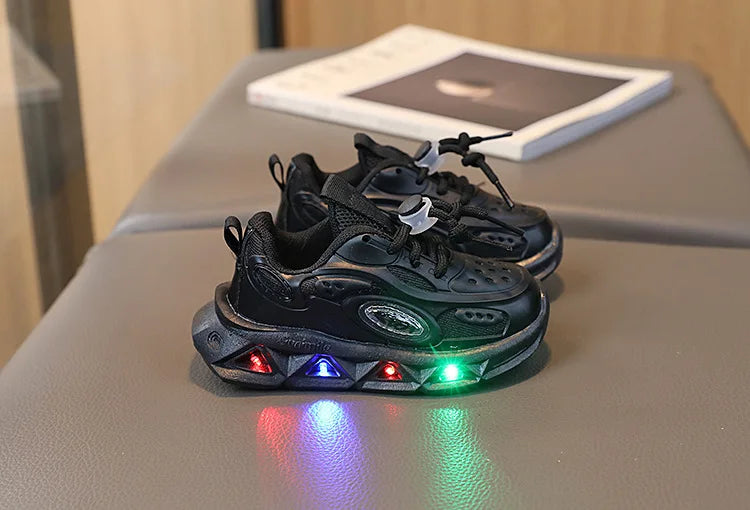 Chaussures pour bébés, baskets lumineuses et maladroites pour garçons et filles, petites et moyennes tailles, à semelles souples, nouvelle collection printemps-automne 2023