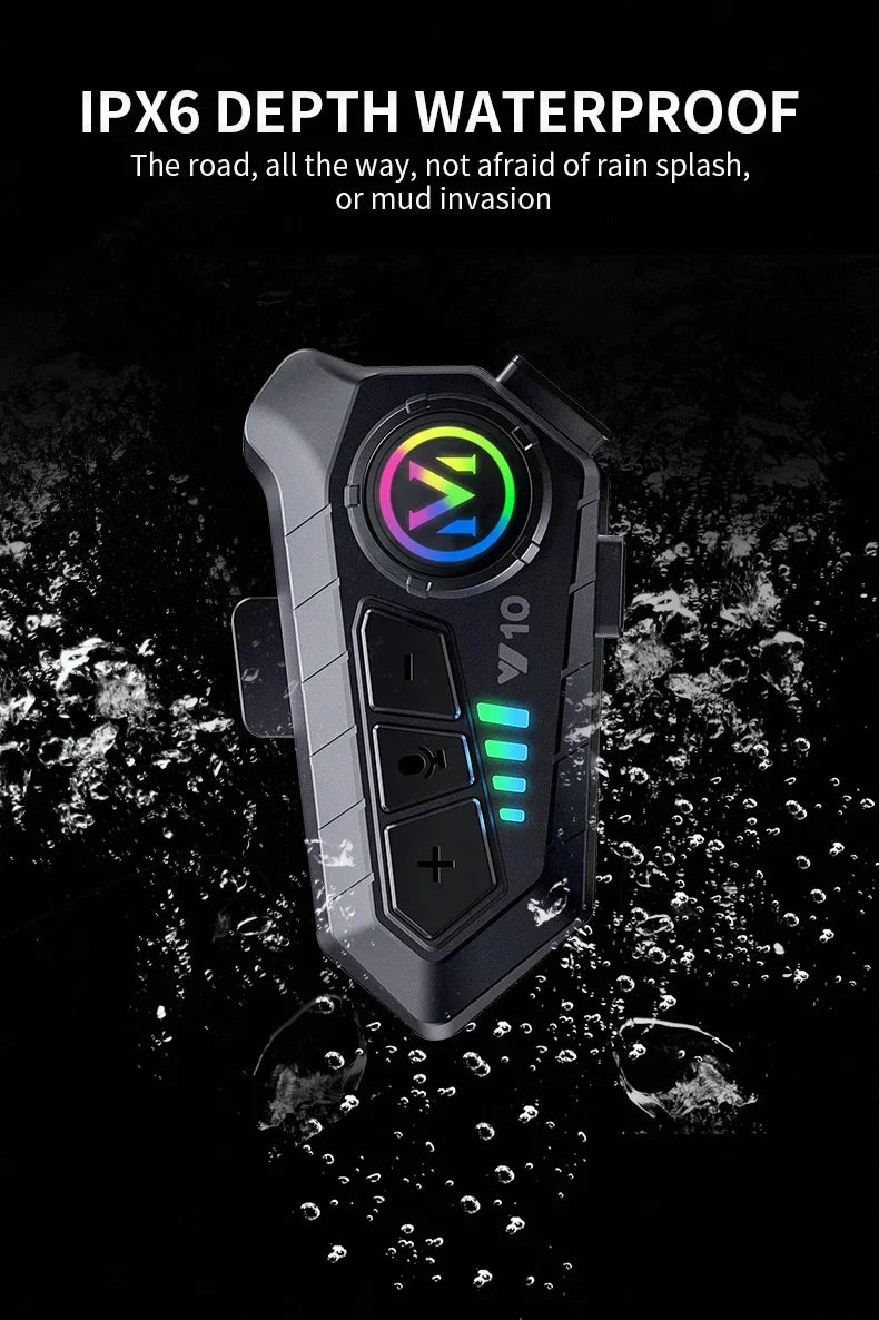 Bluetooth 5.3 casque casque sans fil mains libres appel téléphone Kit Moto étanche écouteur MP3 lecteur de musique haut-parleur pour Moto