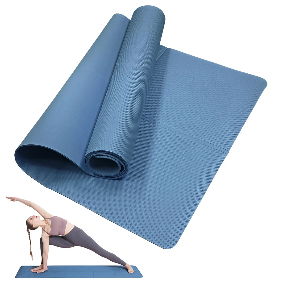 Tapis de yoga sport fitness EVA mousse confortable 4mm d'épaisseur tapis de yoga sport yoga et Pilates tapis de gymnastique