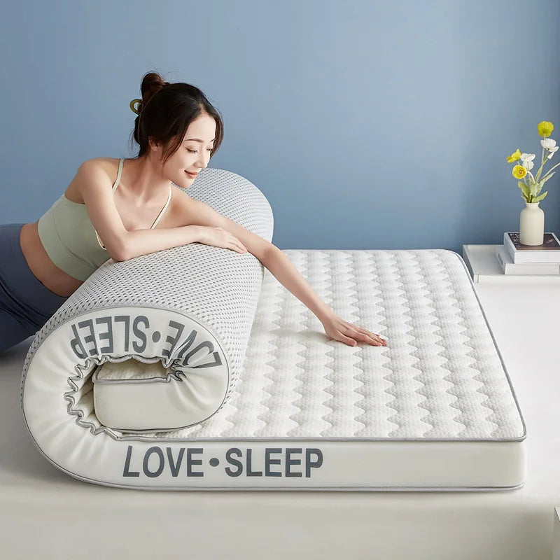 Matelas de lit Tatami pliable en Latex tricoté de qualité supérieure, pour dortoir d'étudiants, chambre à coucher, tapis de protection pour la maison