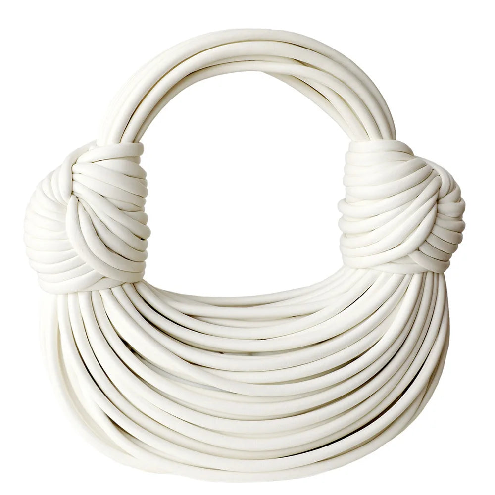 Sacs à main pour femmes 2025 nouveau en or marque de luxe de créateur sacs à nouilles tissés à la main corde nouée tiré Hobo argent pochette de soirée