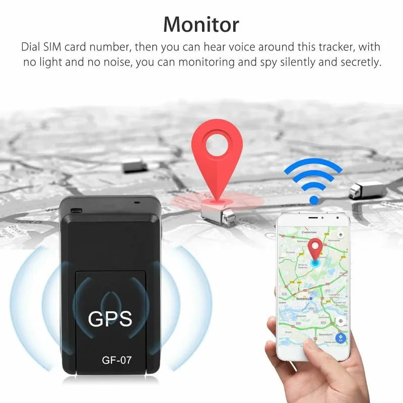 Mini traceur GPS de voiture, localisateur antivol, suivi en temps réel, positionneur SIM, support magnétique, traceur antivol GF-07, 1/2/3 pièces