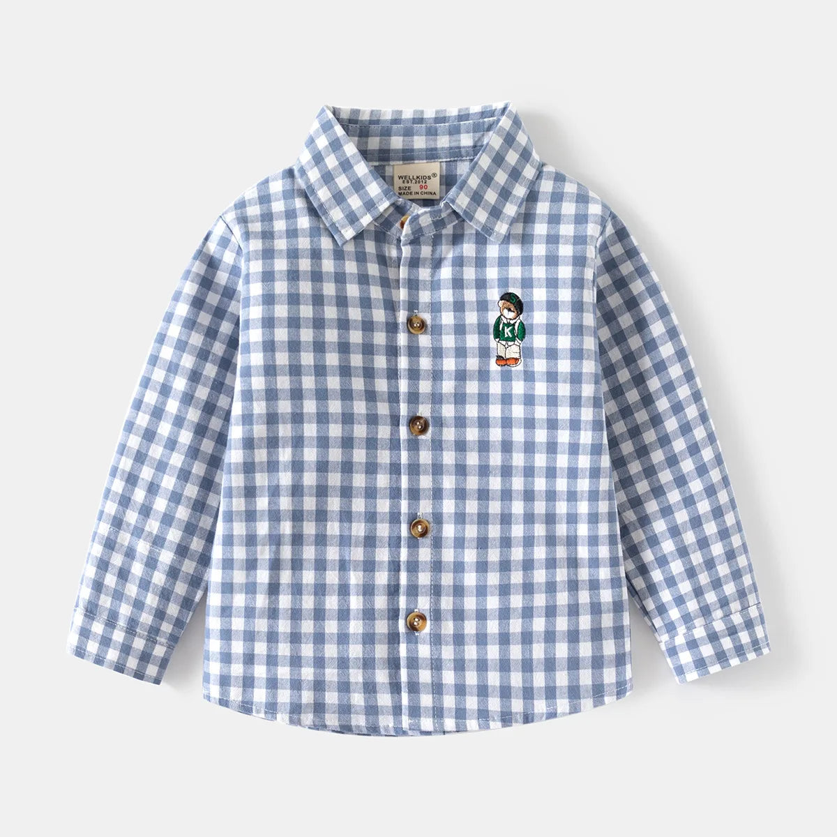 Chemises à manches longues en coton pour enfants, chemisier à carreaux, haut décontracté, vêtements pour bébé, col, garçons, 2-7 ans, nouveau, 2025