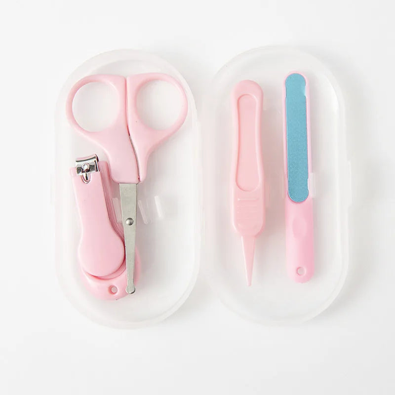 Ensemble de coupe-ongles pour enfants, ciseaux et limes, petit coupe-ongles, outils de soins pour bébé, articles de soin pour bébé, 4 pièces par ensemble