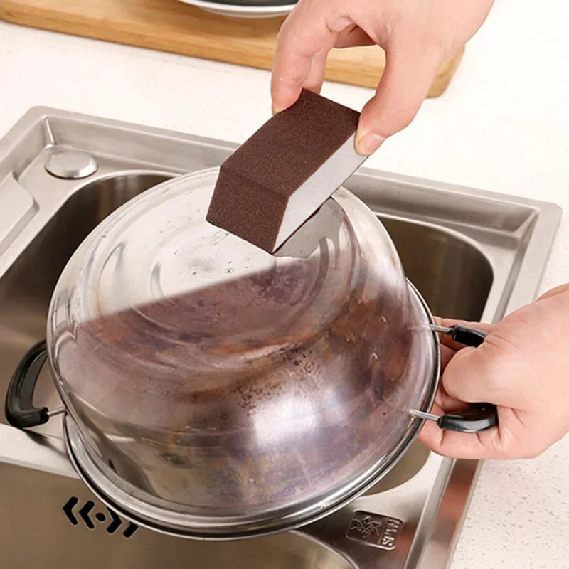 Brosse de détartrage en carbure de silicium, gomme magique, outils de cuisine pour marmite