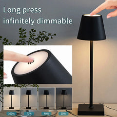 LED lampe de bureau Usb lampe de Table Rechargeable sans fil tactile 3 couleurs bureau veilleuse Bar Restaurant créatif lumière ambiante décor