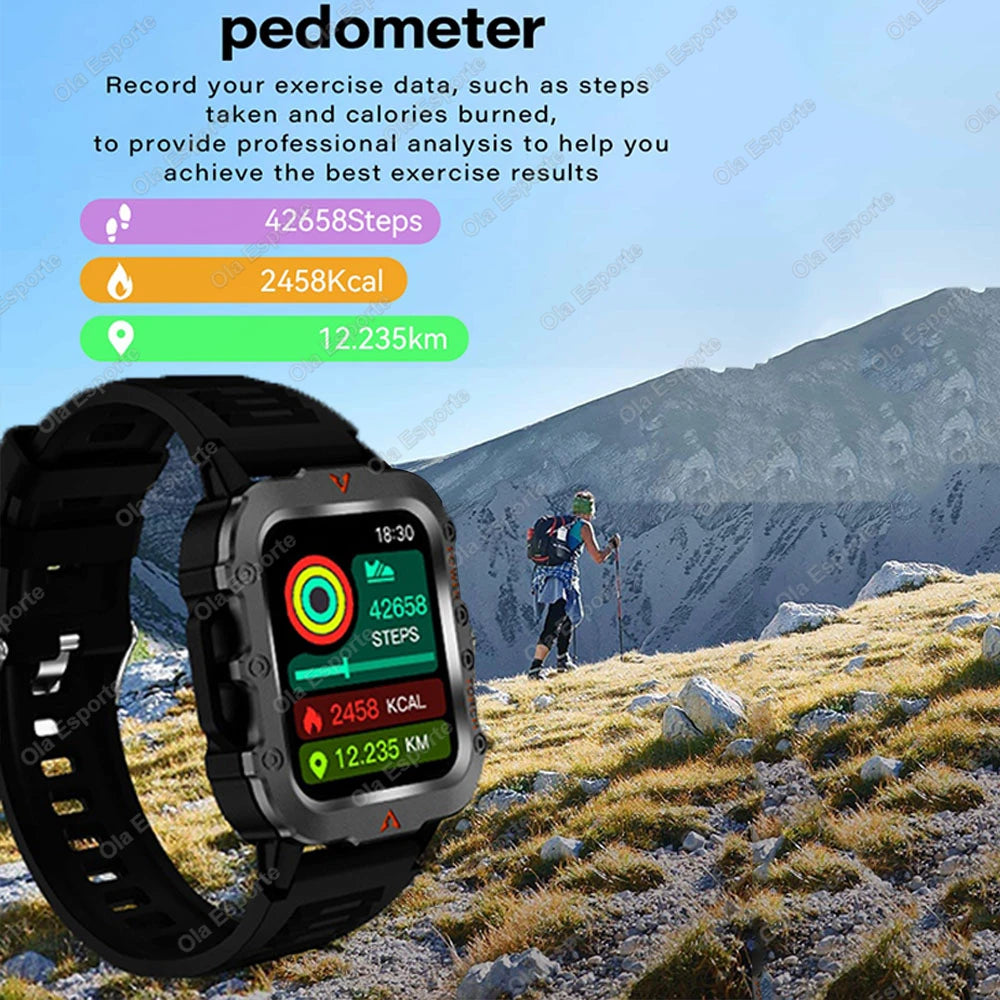 Montre intelligente de Sport en plein air avec éclairage Led hommes femmes montres Fitness Track ECG + PGG montre intelligente