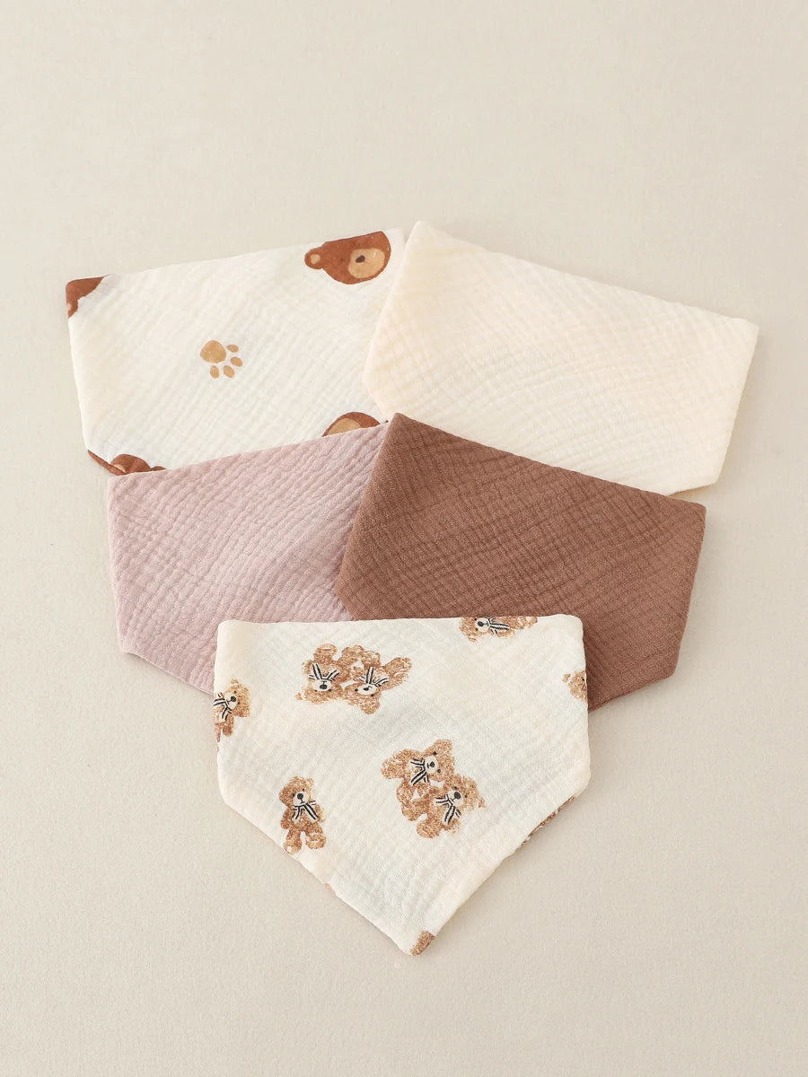 Bavoirs en mousseline de coton pour bébé |   Bavoir bandana pour tout-petits |   Tablier lavable en mousseline de gaze absorbante douce pour bébé