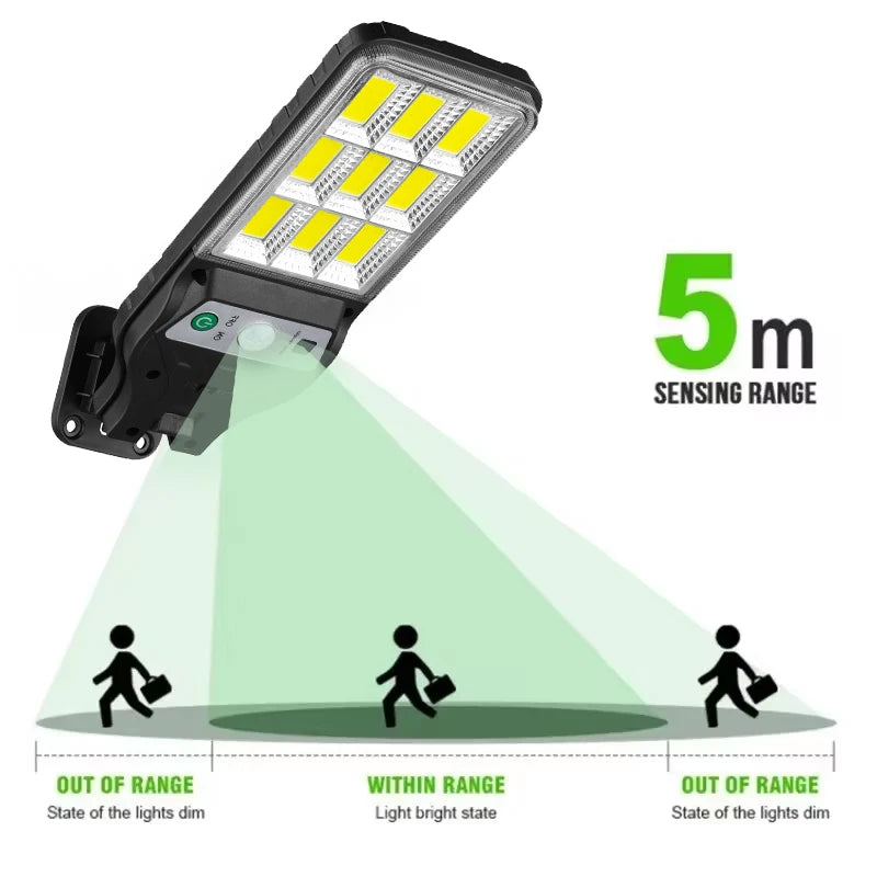 Puissant LED solaire extérieur LED cour applique murale 3 Modes corps humain Induction jardin terrasse porte de Garage éclairage public