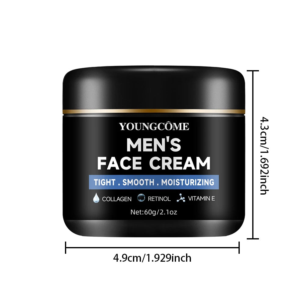 Crème hydratante au collagène pour hommes avec rétinol et vitamines, crème hydratante rafraîchissante et anti-rides