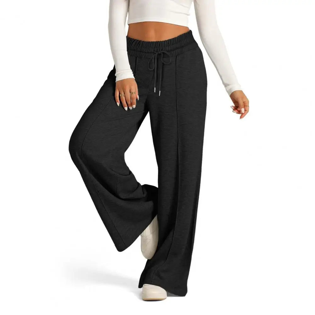 Yoga jambe droite pantalon de survêtement jambe droite femmes pantalon de survêtement ample jambe large en plein air gymnase course pantalon de survêtement décontracté