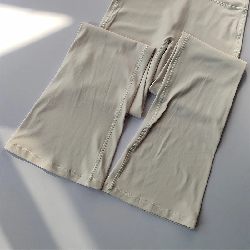 Premium Yoga Leggings, High-Waisted Slim Yoga Pants, Wide-Leg Breathable Bottoms, Casual Gym Sport Bell Leggings for Women