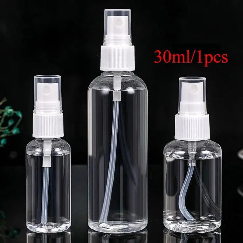 Flcopropriété pulvérisateur en plastique africain transparent, vaporisateur, liquide HI, accessoires de voyage, quotidien, 20 ml, 30 ml, 50 ml, 100ml