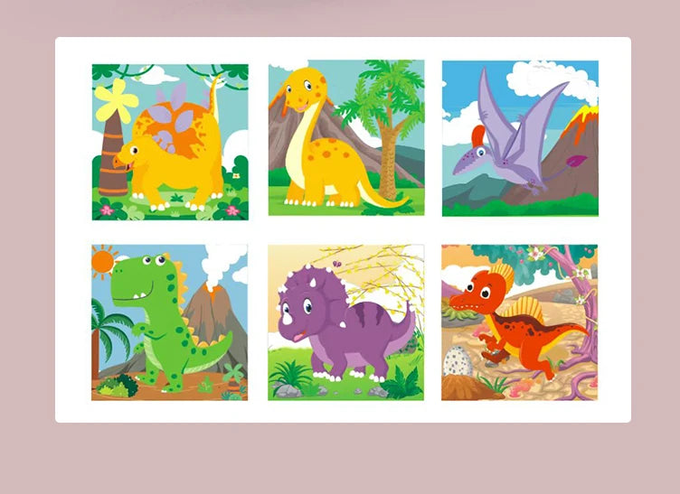 Puzzle en bois peint à Six côtés, blocs de construction tridimensionnels pour animaux de la circulation, jouet éducatif pour l'éducation précoce