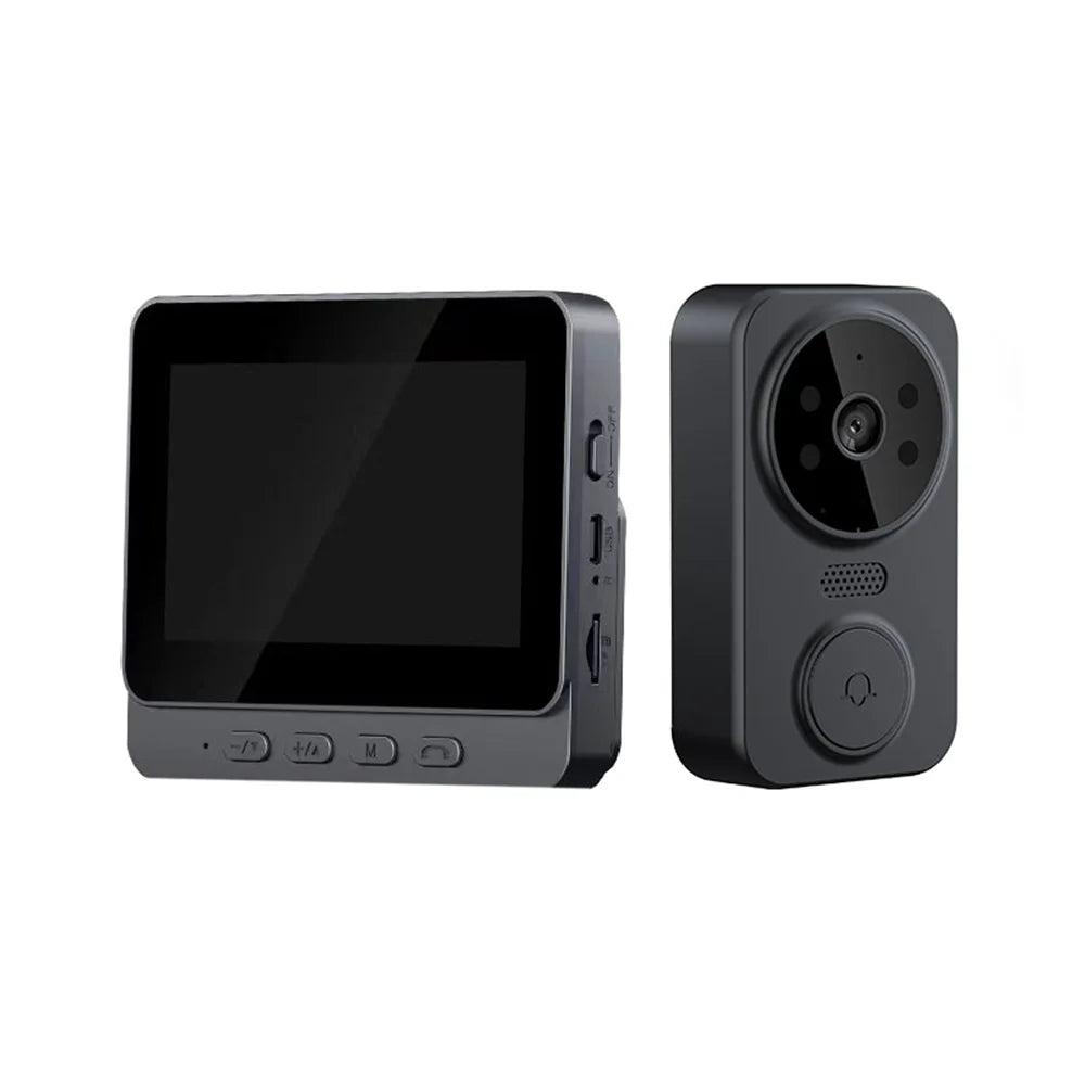 Ensemble de caméra de sonnette vidéo sans fil, caméra de sécurité intelligente avec Vision nocturne, WiFi 2.4G, HD, détection de mouvement, stockage en nuage