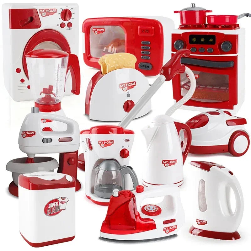 Appareils de cuisine jouets jouet ensemble de cuisine pour enfants jouer cuisine maison de poupée accessoires mélangeur cafetière Machine mélangeur grille-pain