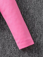 Vêtements pour enfants fille automne mode décontracté rose robe florale ensemble 2 pièces ensemble-rose col rond gilet + jupe florale rose