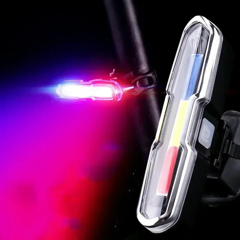 Enquêter arrière LED étanche pour vélo, aste par USB, éclairage de vélo clignotant, lampe à iode de sécurité, accessoires de lanterne de vélo