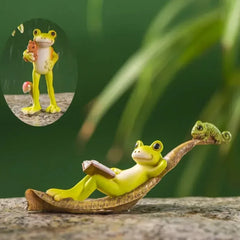 Simulation de fée de grenouille animale, Mini ornement en résine, décoration de jardin, Figurines miniatures, Micro paysage, Terrarium, cadeau artisanal
