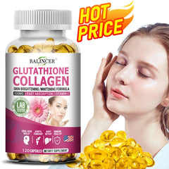 Collagène de glutathion - Blanchiment et éclaircissant, soutient la santé de la peau, des cheveux et des ongles, favorise la désintoxication et la santé immunitaire
