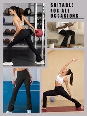 Pantalon évasé Super doux pour femmes, taille haute, contrôle du ventre, Leggings de Yoga, bas de cloche