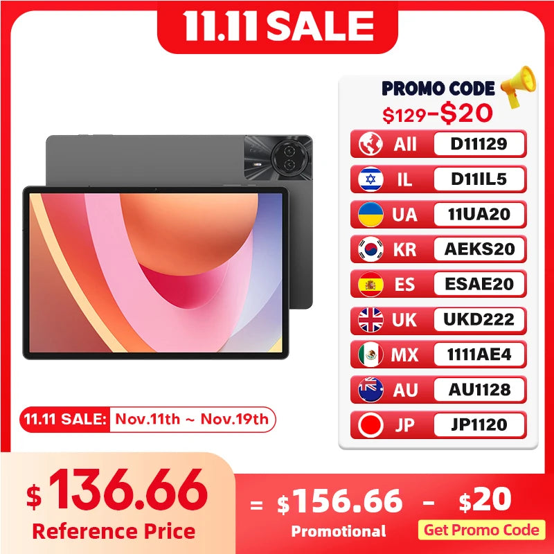 【Première mondiale】 Tablette Teclast T50 Max Écran 11" FHD 90 Hz Android 14 MediaTek G99 8 Go de RAM 256 Go ROM 8000 mAh Type-C Widevine L1