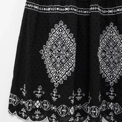 Robes pour femmes printemps et automne broderie florale col carré ample Style ethnique sans manches Robe plissée