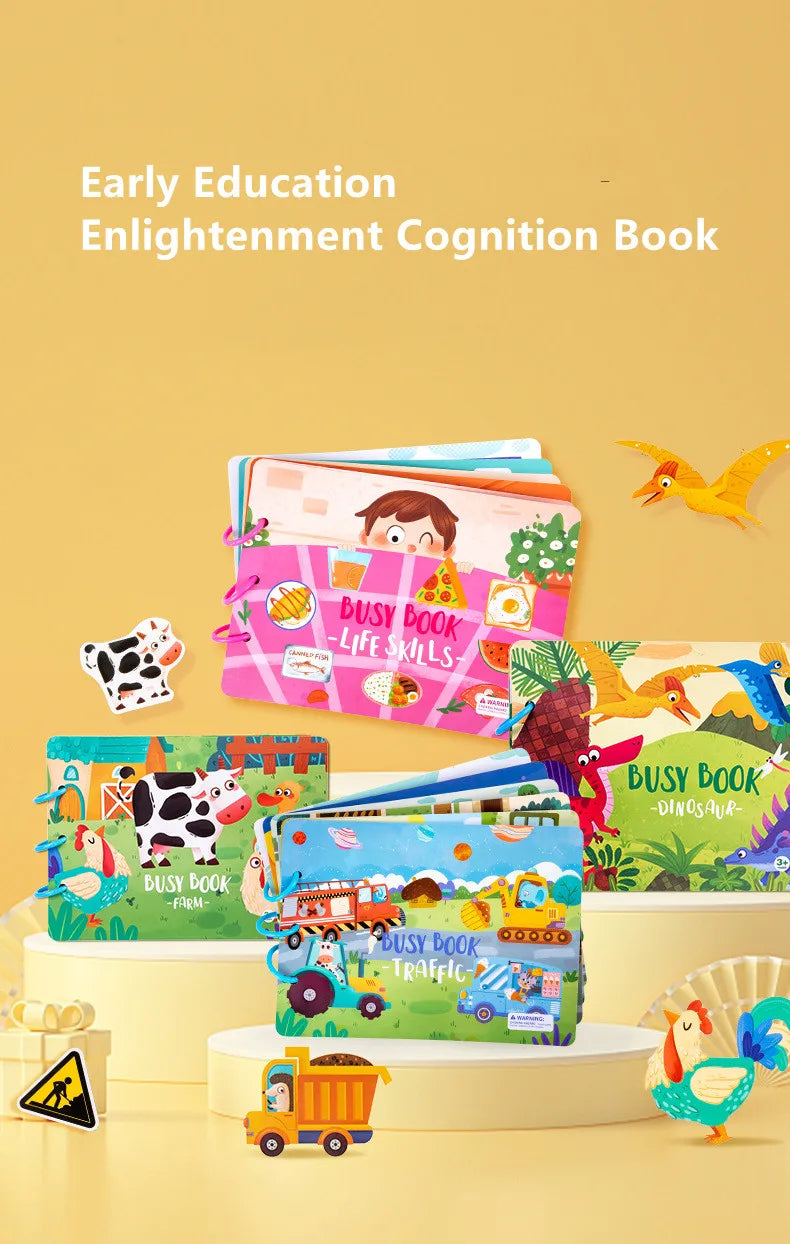 Autocollant livre silencieux Puzzles jeu jouets éducatifs enfants à plusieurs reprises carte occupée pâte correspondant Cognition bébé début Montessori jouet