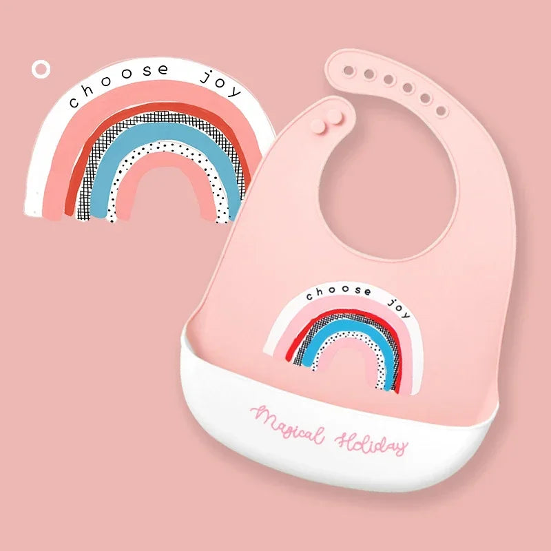 Bavoirs en Silicone souple pour bébés garçons et filles, bavoir imperméable pour nourrissons, tabliers de dessin animé pour nouveau-nés, bavoirs pour tout-petits, tissus pour rots, Bandana