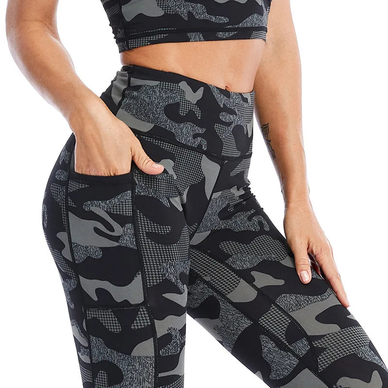 Cloud Hide – ensemble de Yoga Camouflage, vêtements de sport pour femmes, pantalons d'entraînement, Leggings, haut, soutien-gorge, chemise, costume de Fitness, S-XXL