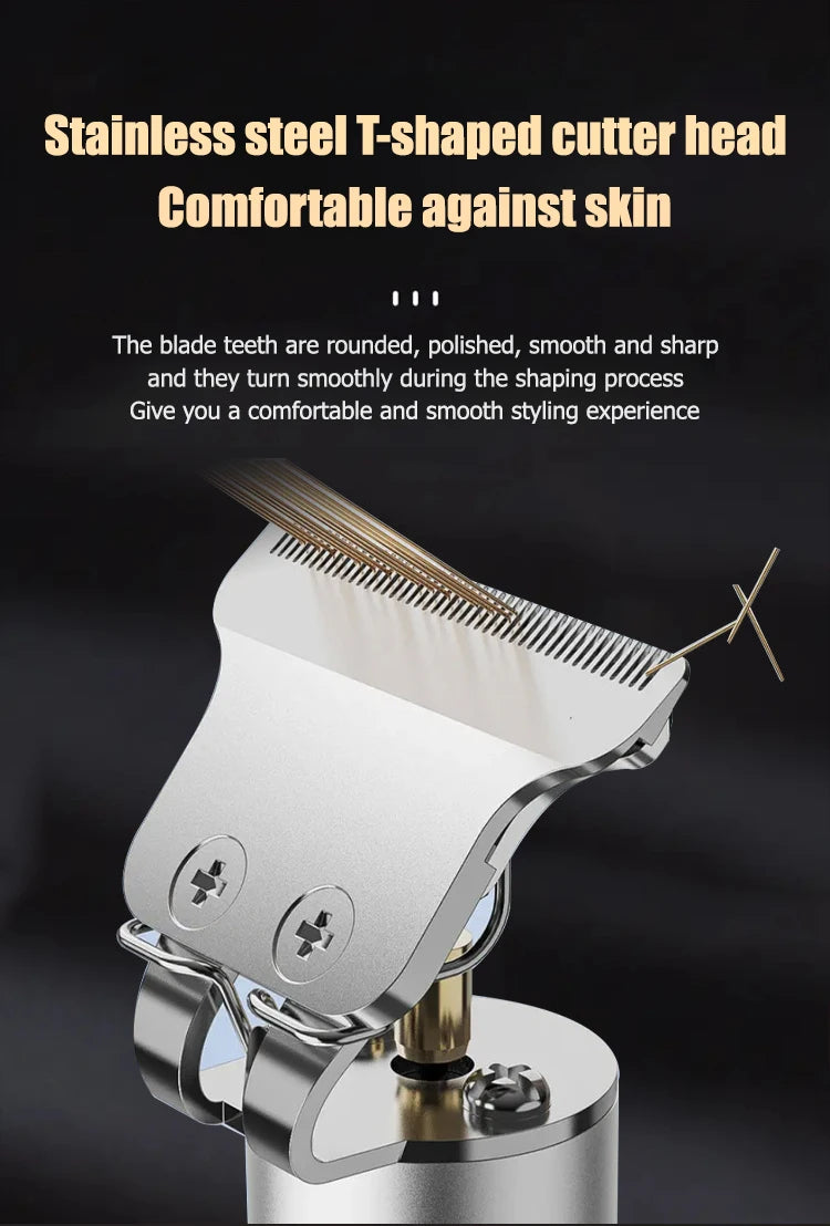 Tondeuse à cheveux professionnelle Machine de coupe de cheveux barbier tondeuse à cheveux Rechargeable tondeuse à cheveux en métal pour hommes