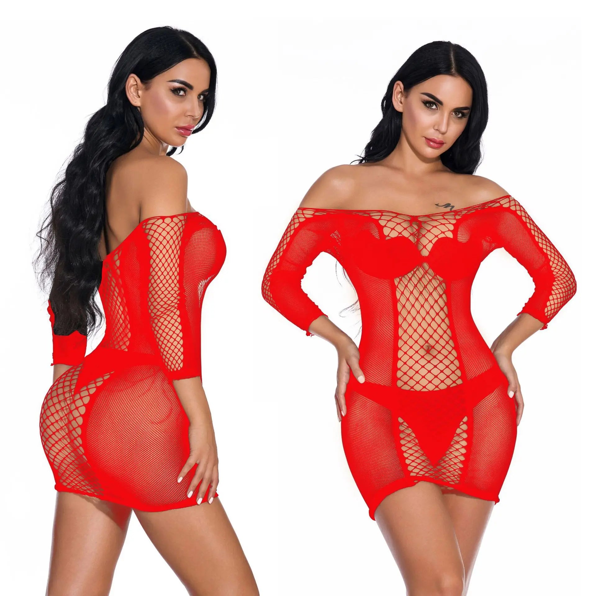 Sexy femmes résille licou robe dos nu coupe basse serré crayon robe mignonne grande taille Mini robe boîte de nuit robe de danse Beatchwear