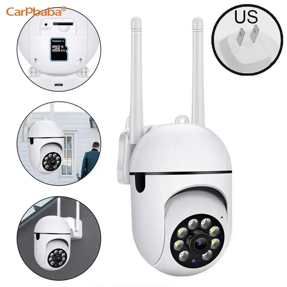 ICam365 APP Smart Outdoor IP Camera for Home Security, WIFI CCTV Surveillance with Wireless HD Color Night Vision, Two-Way Audio, and 1080P