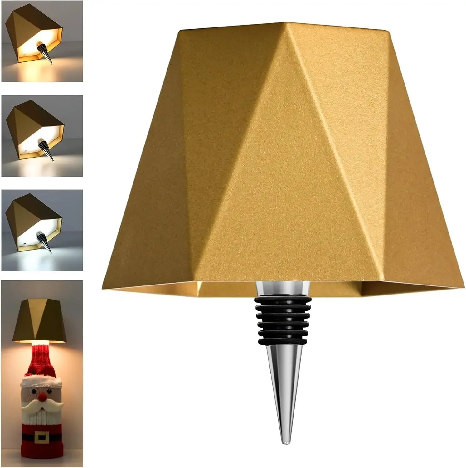 Wireless bottle-shaped table lamp, touch control, 3 colours, stepless dimming, night light suitable for bars.