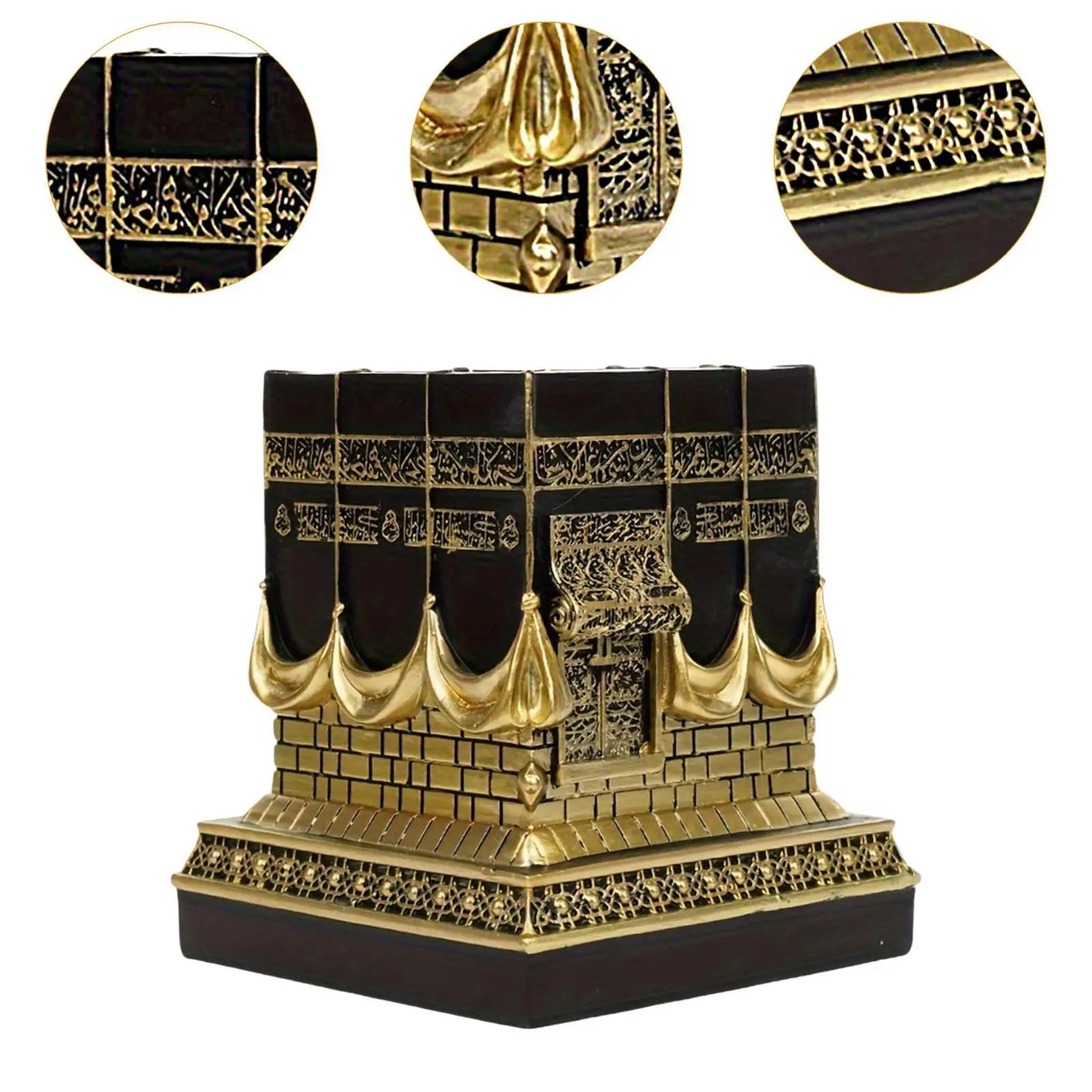 Statue de table artisanale, modèle de réplique islamique Kaba, pour la maison,