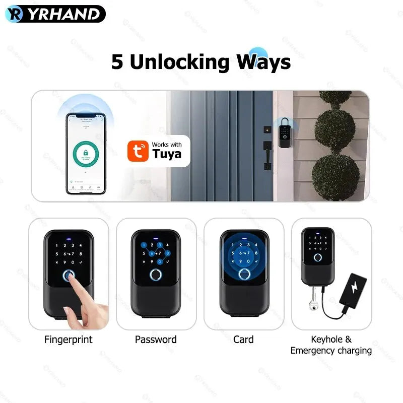 TTlock-Boîte de verrouillage à clé intelligente, sans fil, électronique, application, code numérique, Bluetooth, coffre-fort pour hôte