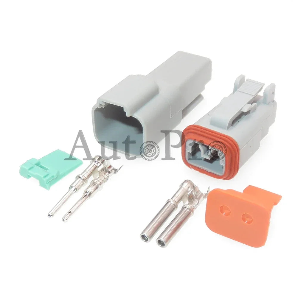 1 ensemble 2 trous Auto pièces AT06-2S AT04-2P DT04-2P DT06-2S AC assemblage voiture étanche câblage connecteur Auto étanche prise