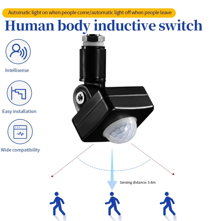 110V 220V Smart PIR Motion Sensor Detector Switch Timer Human Body Infrared Auto On Off Light for LED Lamp Staircase Hallway