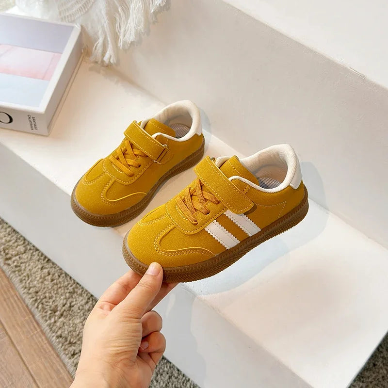 Baskets en cuir PU pour enfants, chaussures de Tennis imperméables et tendance, chaussures de Sport antidérapantes pour enfants