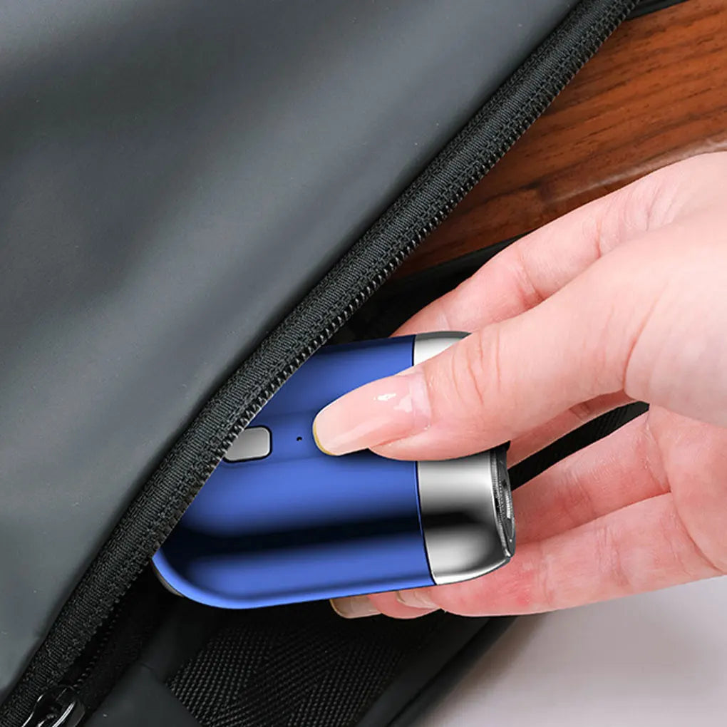 Mini rasoir électrique Double, Portable, sans fil, détachable, avec affichage numérique, pour barbe, charge de Type C, pour voyage