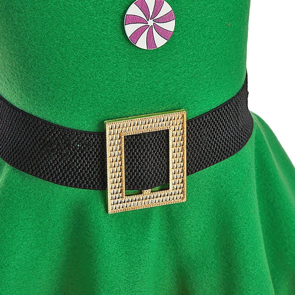Ensemble de vêtements de Noël pour enfants et adultes, chapeau en Y, ceinture, vêtements de Noël pour enfants, tenue d'anniversaire pour bébé garçon et fille, costume d'elfes